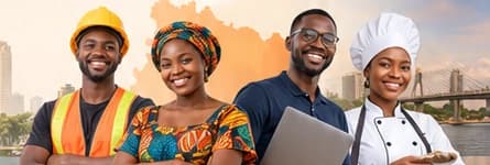 Artisan, créatrice, professionnel et cheffe réunis autour des talents ivoiriens